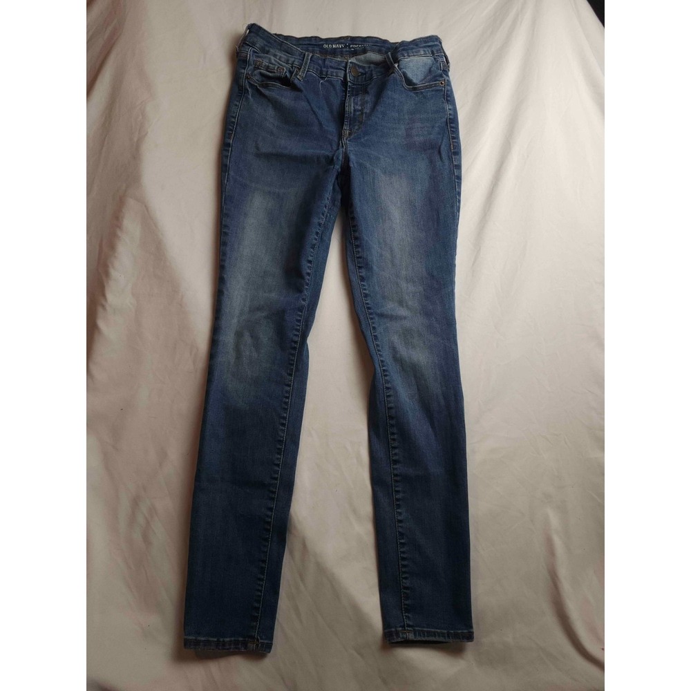 Old Navy Skinny Jeans Womens 8 Blue Denim Rockstar‎ Mid Rise Indie Sleaze Chic